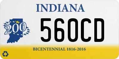 IN license plate 560CD