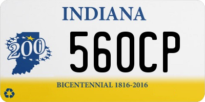 IN license plate 560CP