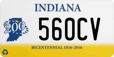 IN license plate 560CV