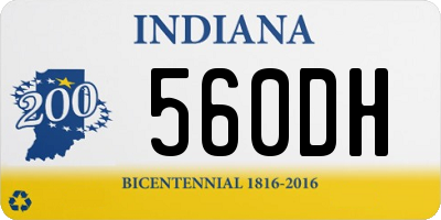 IN license plate 560DH