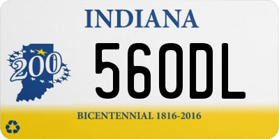 IN license plate 560DL