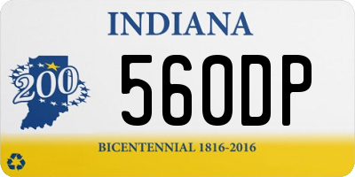 IN license plate 560DP