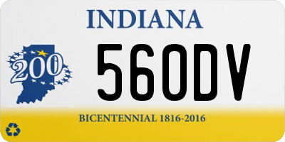 IN license plate 560DV