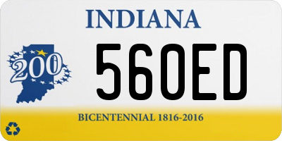 IN license plate 560ED