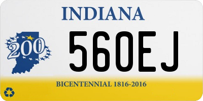 IN license plate 560EJ