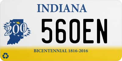 IN license plate 560EN