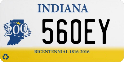 IN license plate 560EY