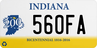 IN license plate 560FA