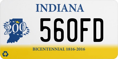 IN license plate 560FD