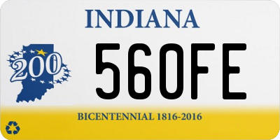 IN license plate 560FE