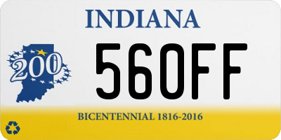 IN license plate 560FF