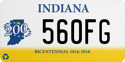 IN license plate 560FG