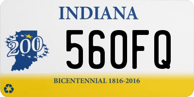 IN license plate 560FQ