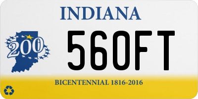 IN license plate 560FT