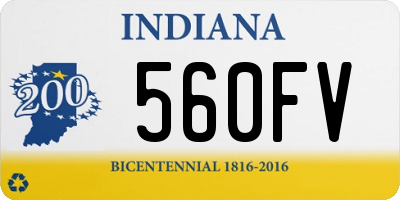 IN license plate 560FV