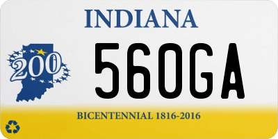 IN license plate 560GA