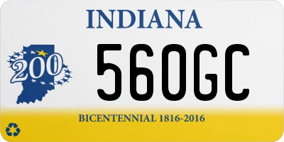 IN license plate 560GC