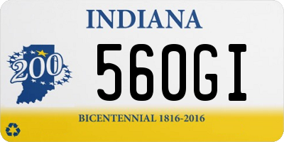 IN license plate 560GI