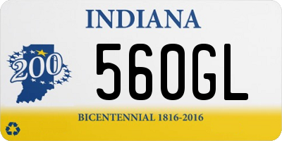 IN license plate 560GL