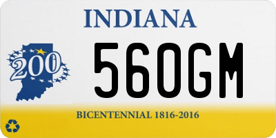 IN license plate 560GM