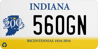 IN license plate 560GN