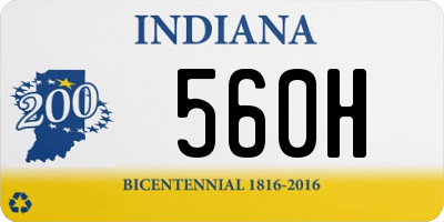 IN license plate 560H