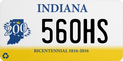 IN license plate 560HS