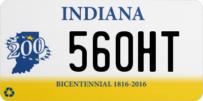 IN license plate 560HT