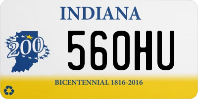 IN license plate 560HU