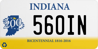 IN license plate 560IN