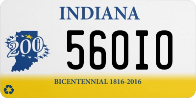 IN license plate 560IO