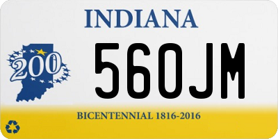 IN license plate 560JM