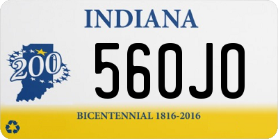 IN license plate 560JO