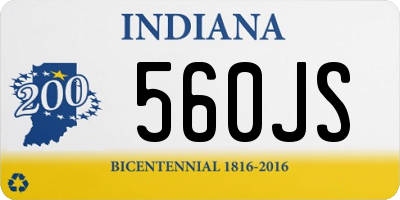 IN license plate 560JS