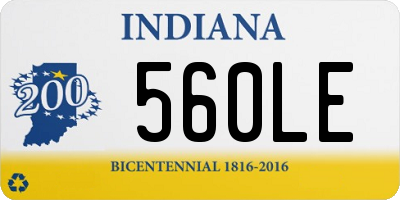 IN license plate 560LE