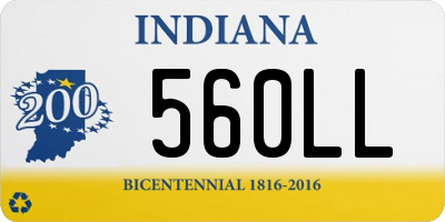 IN license plate 560LL