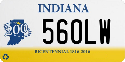 IN license plate 560LW