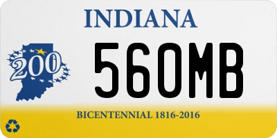 IN license plate 560MB