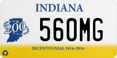 IN license plate 560MG