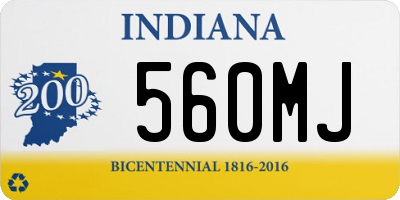 IN license plate 560MJ