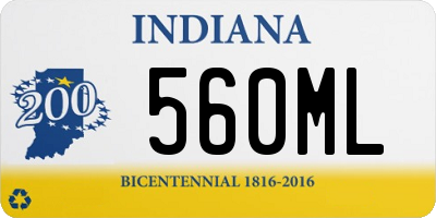 IN license plate 560ML