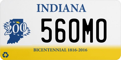 IN license plate 560MO