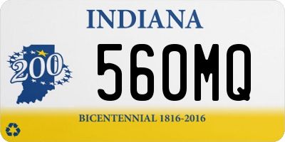 IN license plate 560MQ