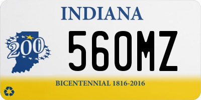 IN license plate 560MZ