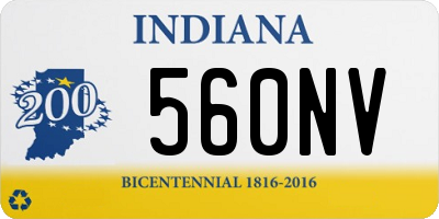 IN license plate 560NV