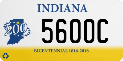 IN license plate 560OC