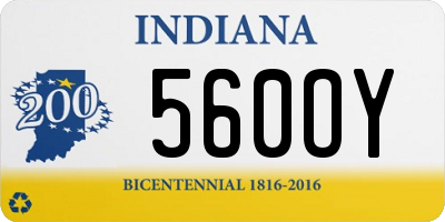 IN license plate 560OY