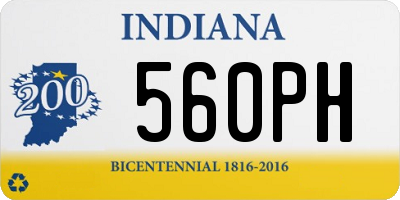 IN license plate 560PH