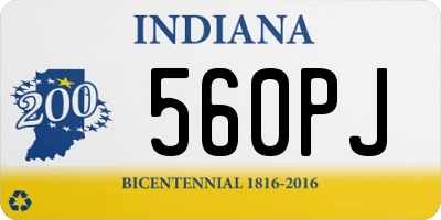 IN license plate 560PJ