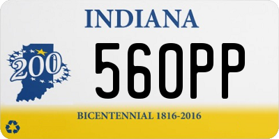 IN license plate 560PP